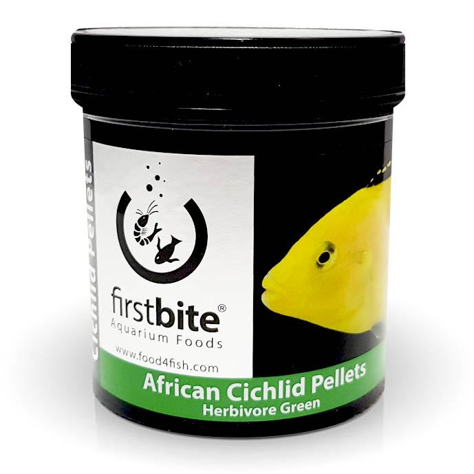 African Cichlid Pellets - Herbivore Green 2.5mm - 120g <span class='prod-code'>(Item No. 480TB)</span>