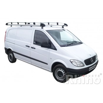  Aluminium Roof Rack - Mercedes Vito 2003 On Compact Low Roof Twin Doors