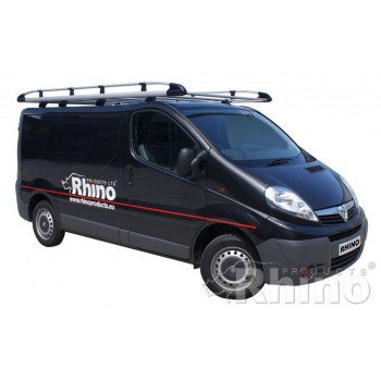 Rhino Aluminium Roof Rack - Vauxhall Vivaro 2002 - 2014 SWB High Roof Twin Doors